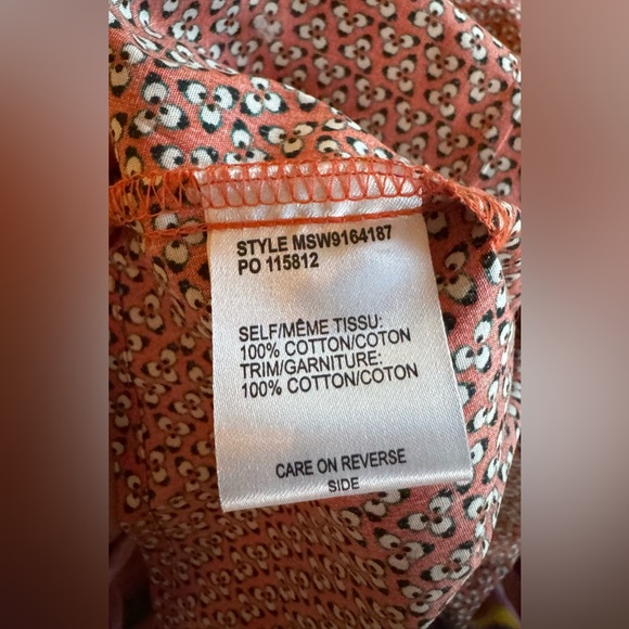 Cinch Women's Orange Geo Print Long Sleeve Western Shirt Xs Button Down - Picture 9 of 9